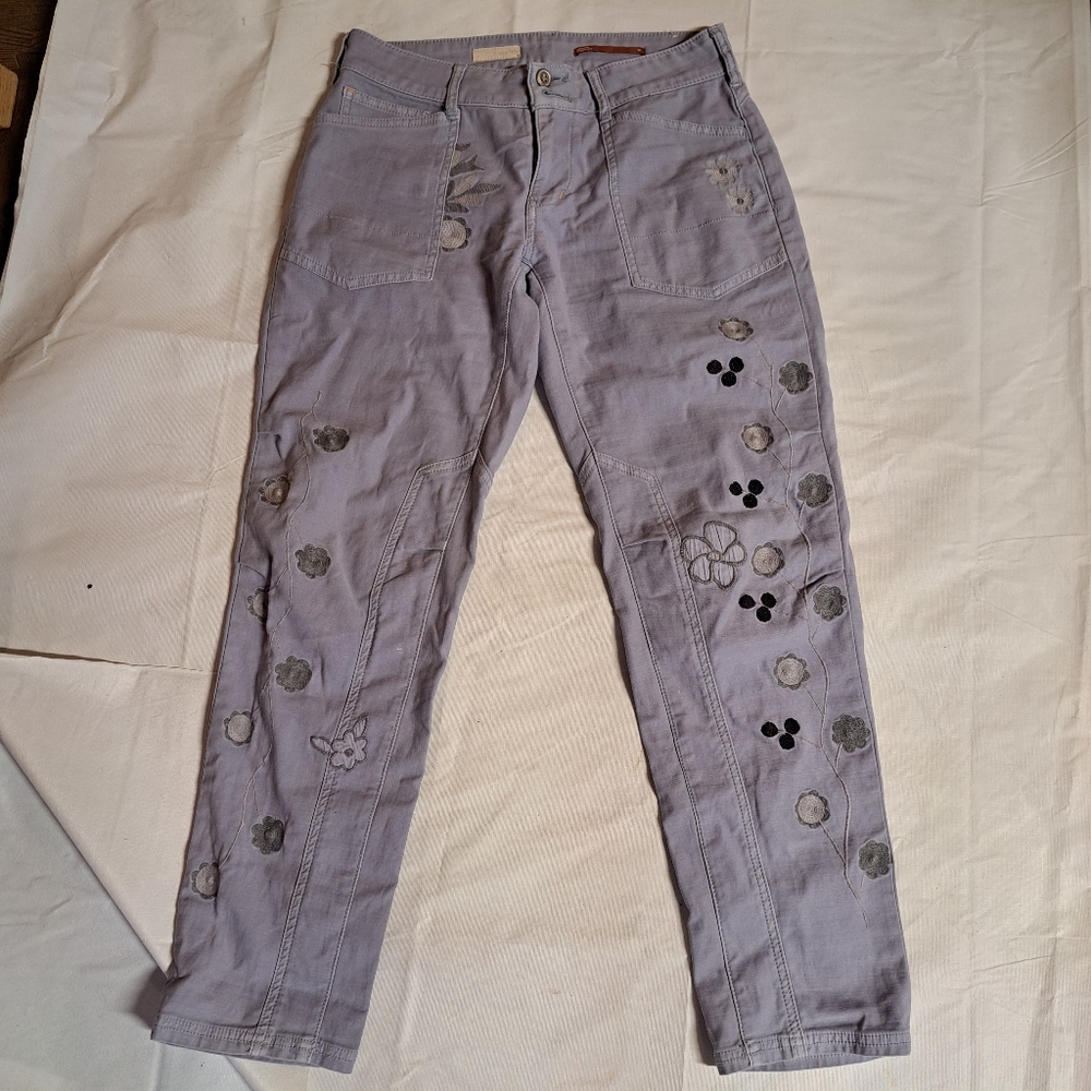 Anthropologie Pilcro Wanderer Boho Embroidered Pants - Picture 4 of 11